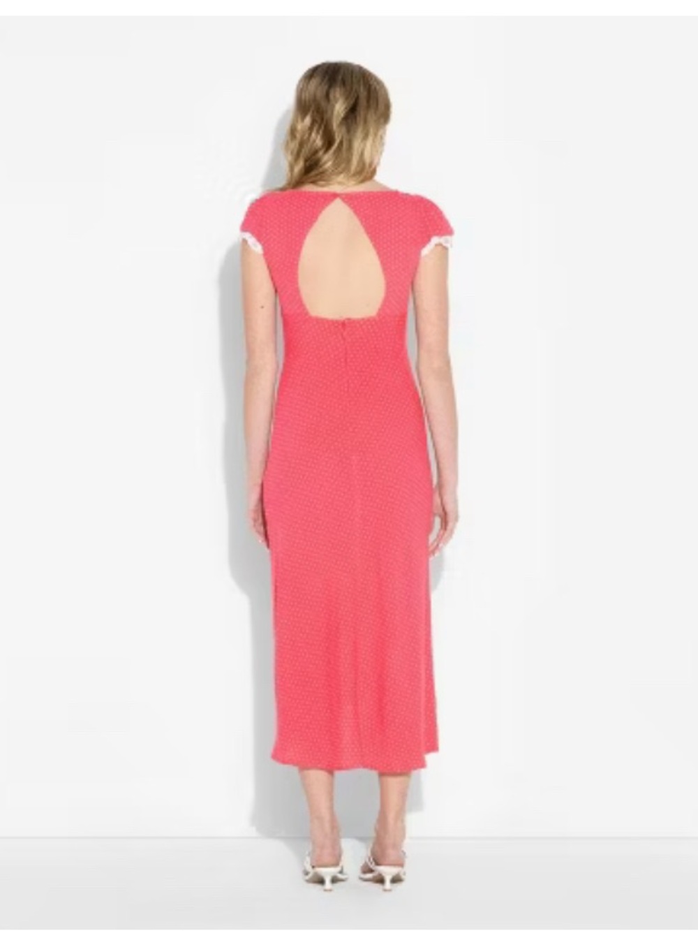 wild fable Coral Pink Maxi Dress with Cap Sleeves - Picture 2 of 2